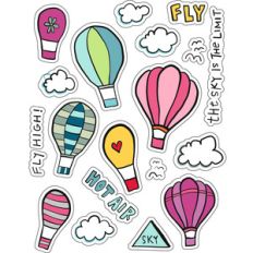 ml hot air balloons stickers