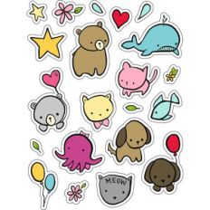 ml sweetie animals stickers