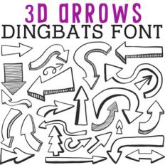 cg 3d arrows dingbats
