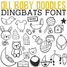 cg all baby doodles dingbats