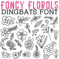 cg fancy florals dingbats