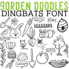 cg garden doodles dingbats