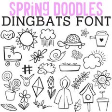 cg spring doodles dingbats