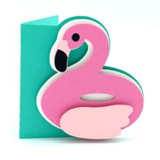 flamingo float card