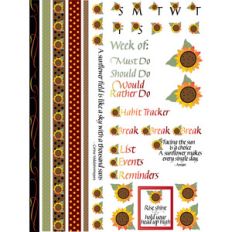 sunflower bullet journal and planner
