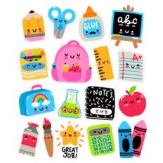 kawaii school stickers