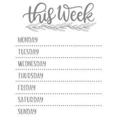 this week sign