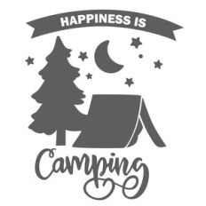 happiness is camping phrase