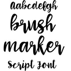 brush marker script font