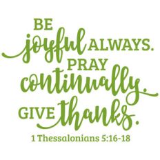 be joyful