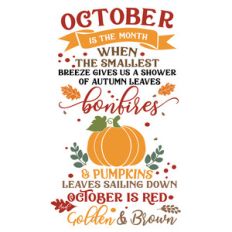 october is the month
