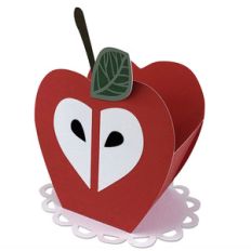 apple box on a doily