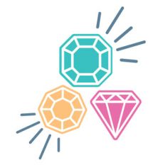 layered gems set