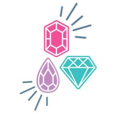 layered gems set
