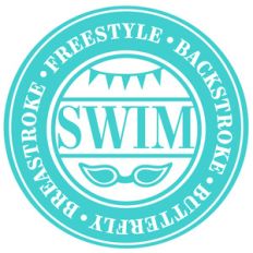 swim word label