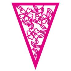 wild rose pennant bunting garland