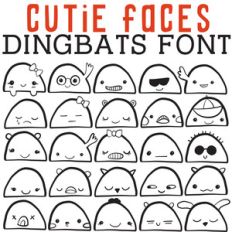 cg cutie faces dingbats