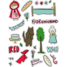 ml red riding hood stickers