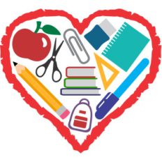 back to school heart