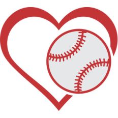 love baseball heart