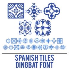 spanish tiles dingbat font