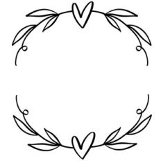 heart wreath with leaves