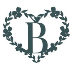b heart letter