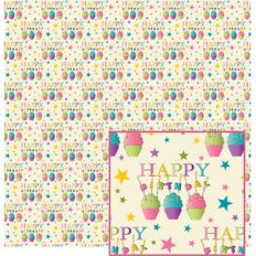 happy birthday cupcakes pattern