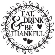 eat, drink and be thankful wreath