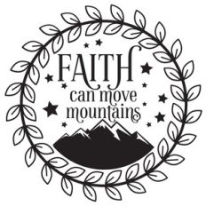 faith can move mountains wreath