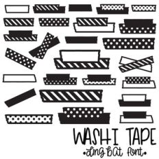 washi tape dingbat font