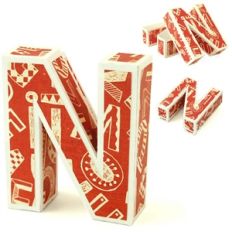 3d n letter box