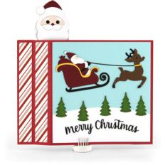 6x6 wiper card christmas santa