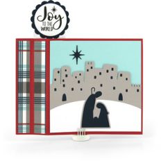 6x6 wiper card christmas nativity