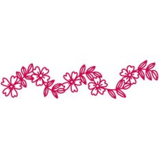 wild roses repeating border or flourish