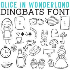 cg alice in wonderland dingbats