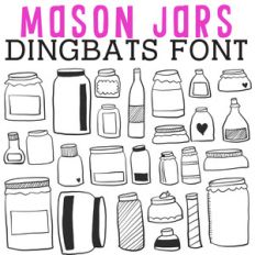 cg mason jars dingbats