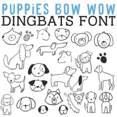 cg puppies bow wow dingbats