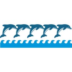 dolphins and waves borders