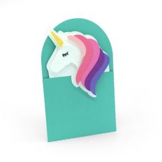 unicorn face card