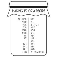 making 1/2 of a recipe