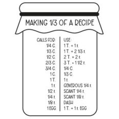 making 1/3 of a recipe