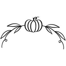 pumpkin flourish with leaves