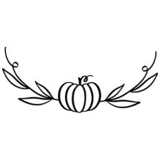 pumpkin flourish with leaves
