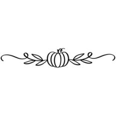 pumpkin flourish with leaves