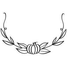 pumpkin wreath with leaves