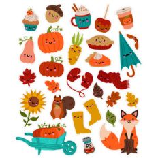 kawaii fall stickers