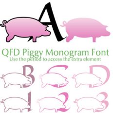 qfd piggy monogram font