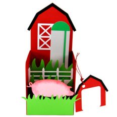 piggy farm card in a box