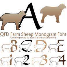 qfd sheep monogram font